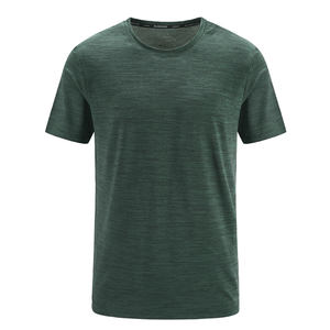 T-shirts de sport pour hommes en coton tricoté et polyester Premium GO FIT IT, logo personnalisé, séchage rapide, respirant, tissu 220g, coupe classique - Product Image 1