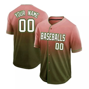 Maillot de baseball/softball unisexe pour adultes de haute qualité, 100% polyester, logo personnalisé imprimé, séchage rapide, respirant, vêtements de sport OEM - Product Image 3