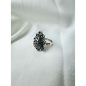 Rose Gold Plated 925 Silver <b>Adjustable</b> <b>Ring</b> Fashionable Teardrop Dome with Rava Work & Bezel Setting for Gift - Product Image 2