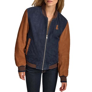Servicio OEM ODM, Chaqueta Universitaria de Manga Larga para Mujer, Chaqueta Universitaria Corta de Béisbol para Mujer, Chaquetas Universitarias para Invierno - Product Image 2