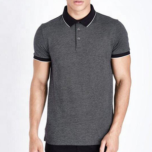 Polo de manga corta de verano de secado rápido para hombre, cómodo diseño vuelto de lona para actividades al aire libre, patrón sólido - Product Image 1