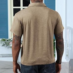 Polo de golf liso de poliéster 100% para hombre al por mayor, camisetas baratas hechas por Dress Sports - Product Image 3