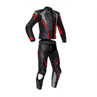 Traje de Motocicleta para Hombre, Mono de Cuero para Carreras con Protecciones para una Protección Completa del Cuerpo, para Motociclistas y Turismo