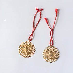 Beautiful Gold Handmade Metal Hanging Ornament For Christmas Tree & Gifting in Bulk Rate - Product Image 1