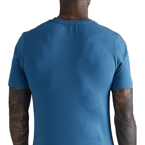Best Selling Men Stretchable Heather Sky <b>Blue</b> Colour Blank Gym Wear Muscle Fit T Shirt With O Neck For Sale - Product Image 4