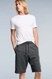 กางเกงขาสั้นสตรีทแวร์ผ้าฟลีซมีเชือกผูกเอว ผ้าตาข่าย ขายส่ง กางเกงจ็อกเกอร์ผ้าฝรั่งเศสเทอร์รี่หนานุ่มสำหรับผู้ชาย สีพื้นเรียบ - Product Image 5