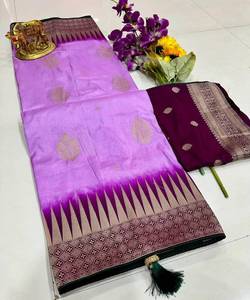 Sari elegante de gasa para mujer con diseño de impresión elegante y ropa de boda exclusiva para ocasiones especiales - Product Image 6