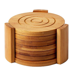 ชุดถาดรองแก้วทำจากไม้ธรรมชาติแกะสลักงานฝีมือที่ไม่เหมือนใคร - Product Image 6