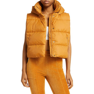 custom <b>women</b> puffer <b>vest</b> winter quilted sleeveless jacket lightweight insulated <b>womens</b> outerwear factory supply - Product Image 5