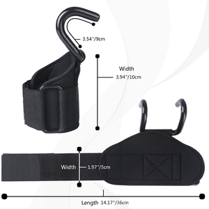 Crochet de levage réglable antidérapant pour haltères, équipement de fitness, soulevés de terre, tractions, crochets en acier - Product Image 5