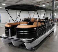 Kinocean pour Yacht de Luxe en Aluminium de 22 pieds avec Capote Bimini et Moteur Hors-Bord pour la Pêche, les Sports Nautiques Fluviaux et les Fêtes en Famille