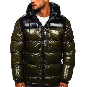 Men's <b>Padded</b> Winter Puffer <b>Jacket</b>, Warm <b>Waterproof</b> Shinny Bubble Coat Lightweight Puffer <b>Jacket</b> - Product Image 6
