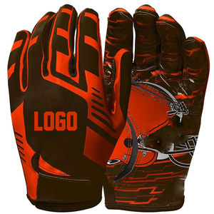 Gants de football américain professionnels en cuir synthétique de haute qualité, personnalisables, pour l'entraînement et le frappe - Product Image 5