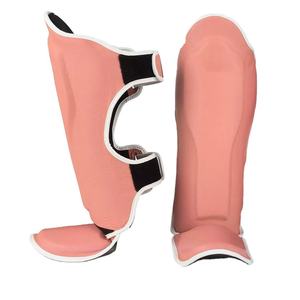 Protector de Espinilla de Artes Marciales Mixtas de Cuero de Color Sólido, Compresión Transpirable, Entrenamiento Profesional, Protección de Empeine para Sparring - Product Image 6