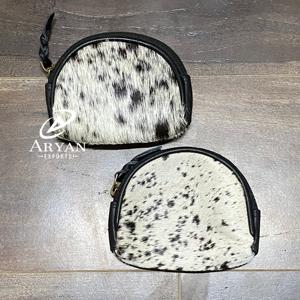 กระเป๋าใส่บัตรเครดิตทรงรีขนาดเล็กรูปวงรีทำด้วยมือทำจากหนังขนสัตว์แท้ - Product Image 1