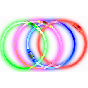 Collier pour chien LED de luxe rechargeable par USB, sécurité, clignotant, en TPU, polyester et silicone, laisse pour chats - Product Image 6