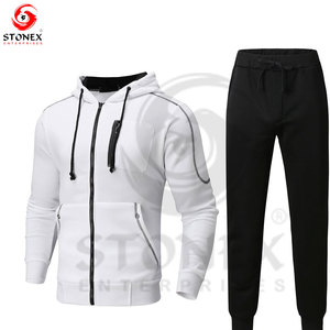 ชุดออกกำลังกายสองชิ้นสำหรับผู้ชายชุดกีฬาชุดวิ่งออกกำลังกายชุดวอร์มฤดูหนาวพิมพ์ลายผ้าทอ - Product Image 3