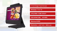 Système de point de vente BVS BVS-SW156T1 15,6'' VFD tout-en-un avec écran tactile, caisse enregistreuse, processeur Intel, Windows 10, 4 Go de RAM, pour magasin de détail, COM2 USB, HD LAN