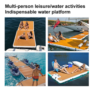 Nước Du Thuyền không khí Mat đảo ponton bơi bơm hơi nổi nền tảng Dock - Product Image 3