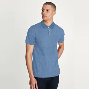 Polos de golf de alta calidad al por mayor para hombre, de nailon y licra, transpirables, con estampado bordado personalizado, DryFit - Product Image 5