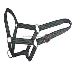 Halter de nailon de doble capa con estampado personalizado, con hebilla a juego, anillos y ojales, ajustable - Product Image 5