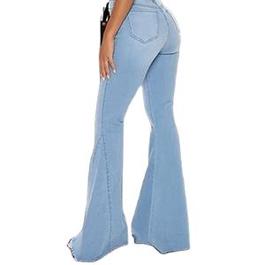 Pantalones vaqueros OEM éxito de ventas nuevos Pantalones vaqueros de moda para mujer pantalones vaqueros acampanados de pierna ancha con estilo - Product Image 3