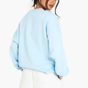 Service OEM/ODM – Vêtements streetwear pour femmes en polyester/coton, imprimés sur mesure, anti-boulochage, anti-plis, couleur unie, coupe oversize - Product Image 4