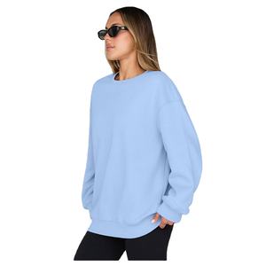Chándal de Invierno de Manga Larga para Mujer, Suministro OEM, Venta al por Mayor, Poliéster y Algodón, Ligero, Informal, Corte Regular, Bolsillos Laterales, Talla Grande - Product Image 2