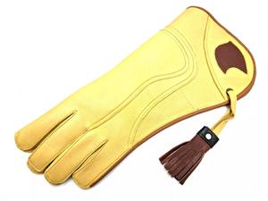 Gants en cuir nubuck de fauconnerie en cuir de vache pour la chasse aux aigles et aux oiseaux Gants longs Main gauche - Product Image 6