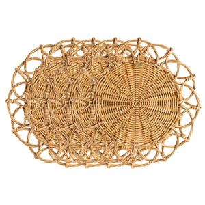 BEST SELLER ! Sous-plat en rotin de haute qualité, sous-plat en rotin en forme de fleur, décoration murale bohème, assiettes en rotin - Product Image 1