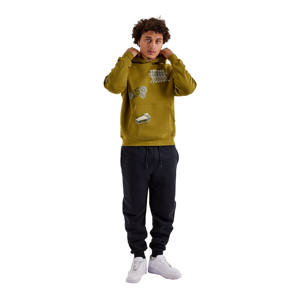 Sweat-shirt à capuche unisexe en molleton 100% coton personnalisé, imprimé, lourd, couleur verte, sweat-shirt à capuche d'hiver - Product Image 2