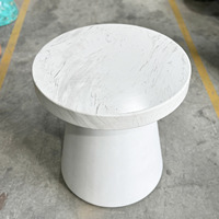 Venta al por mayor estilo de vida mesa de centro mezcla de hormigón Material muebles de exterior mesa de hormigón de madera de fábrica vietnamita