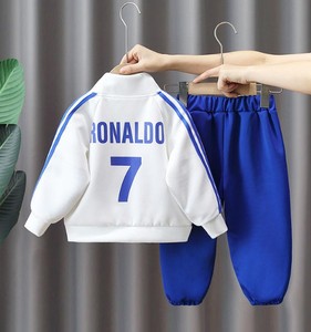 Traje deportivo de otoño para niños, nuevo conjunto deportivo informal de manga larga para niños con estampado de Letras a la moda, ropa de bebé para niños - Product Image 3