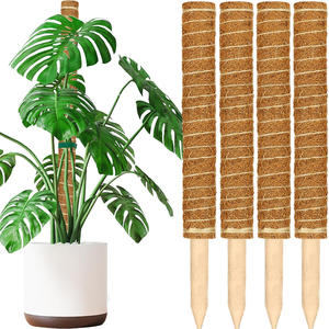 <b>Cover</b> Shipping Fee US Stock 4pcs Plastic Coated Moss Pole Kit Garden Ties Coir Totem Pole <b>for</b> Monstera Indoor Plant Support - Product Image 6