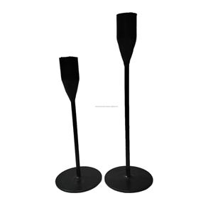 Bougeoir à cône moyen avec base lourde Bougeoirs en fer forgé pour la maison Décoration de mariage et de fête - Product Image 5