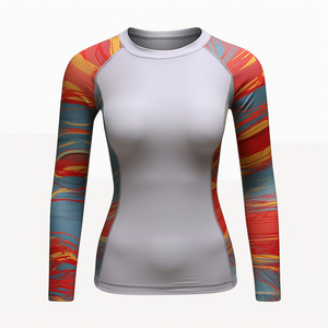 OEM 2024 Ropa de gimnasio al por mayor para mujeres Logotipo personalizado MMA Rash Guard con mangas de sublimación Long Rush Guard para nadar - Product Image 6