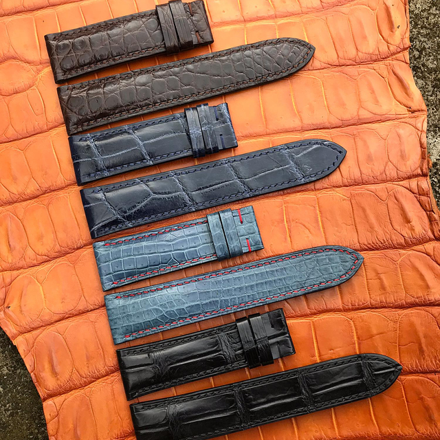 Handcraft Watch Straps Customized Leather Watchband Leather Watch Strap for Sale Real Crocodile Leather Watch Straps