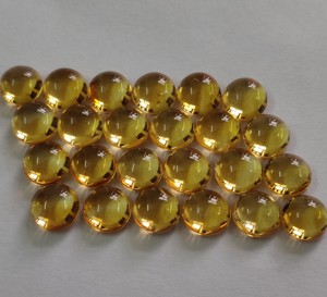 พลอยซิทรีนทรงกลม6มม. ธรรมชาติทรงหลังเรียบ-ซิทรินทรงหลวม - Product Image 2