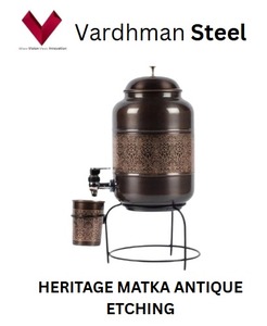 2025ขายดีติดอันดับมรดกทองแดง matka แกะสลักโบราณ12 LTR การผสมผสานที่ลงตัวระหว่างประเพณีและศิลปะ - Product Image 4