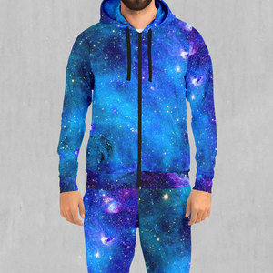 Automne hiver 2 pièces ensemble hommes personnalisés séchage rapide respirant survêtements en gros imprimé solide sublimé équipement de sport - Product Image 6