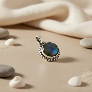 Colgante de Labradorita en Oro Rosa para Mujer - Plata 925 - Product Image 2