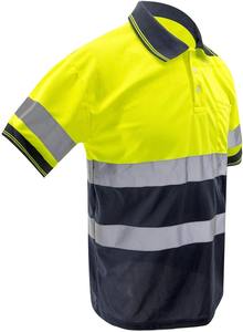 2024 logotipo personalizado Hi Vis Polo camisetas reflectantes poliéster a prueba de agua uniforme de trabajo Hi Vis ropa de trabajo de seguridad reflectante - Product Image 2