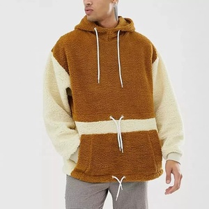 Sweat à capuche molletonné pour homme, couleur unie, chaud, doux, polaire Sherpa, unisexe, décontracté, basique, surdimensionné - Product Image 1