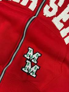 เสื้อฮู้ดดี้สไตล์วินเทจ 500gsm คุณภาพสูง ไม่มีภาษีในสหรัฐอเมริกา ผ้าเฟรนช์เทอร์รี่ ล้างสีแบบแอซิด ปักลาย ประดับคริสตัล - Product Image 4