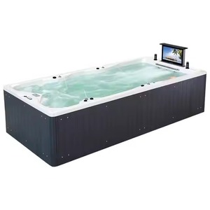 Grande baignoire portative d'intérieur/extérieure de rectangle de piscine de station thermale de natation acrylique libre avec la musique pour l'usage d'intérieur d'hôpital d'appartement - Product Image 1