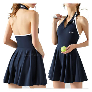 Nouveau design élégant sans manches séchage rapide respirant robe de tennis couleur personnalisée tissu évacuant l'humidité femmes uniforme de tennis - Product Image 6