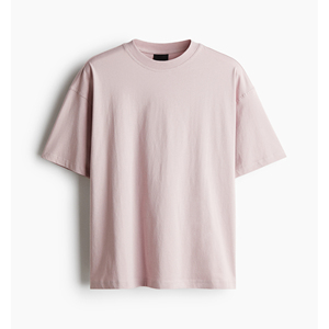 T-shirt homme surdimensionné en coton 100% de haute qualité, imprimé sur mesure, motif uni, col rond, 210 g/m², impression de logo. - Product Image 1