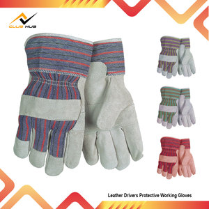 Bán buôn da bò da & cotton công nghiệp làm việc an toàn găng tay chia thiết kế với an toàn Cuff & mở rộng Hàn Găng Tay Cọ - Product Image 3