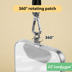 Cordon de téléphone portable rotatif avec connecteur métallique universel, durable, détachable, mini-cordon de fixation, patch en acier inoxydable - Product Image 2