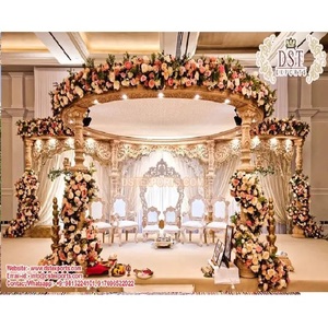 Majestic Arya, mandap de mariage en bois, décoration, mandap de mariage hindou en bois, installation, mandap de mariage traditionnel indien en bois, Londres - Product Image 1